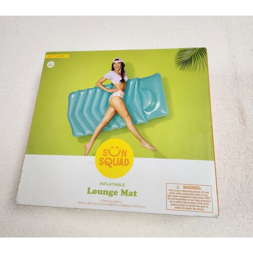 INFLATABLE POOL FLOAT Lounge Mat 6FT Target SUN SQUAD NEW